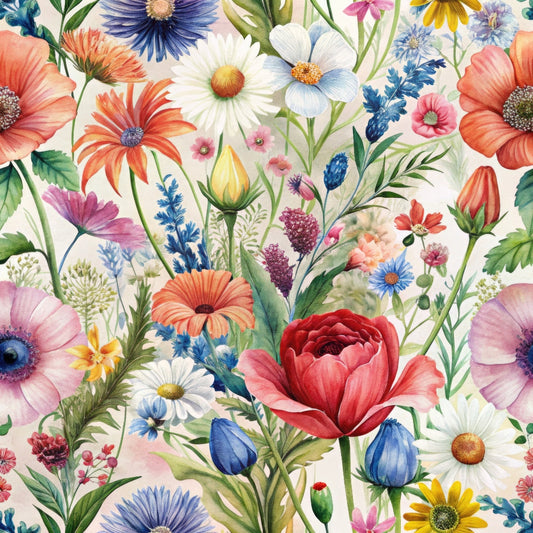 Colorful Bliss Wildflowers Pattern 5 Quilting Cotton Fabric