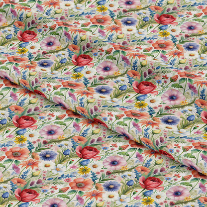 Colorful Bliss Wildflowers Pattern 5 Quilting Cotton Fabric
