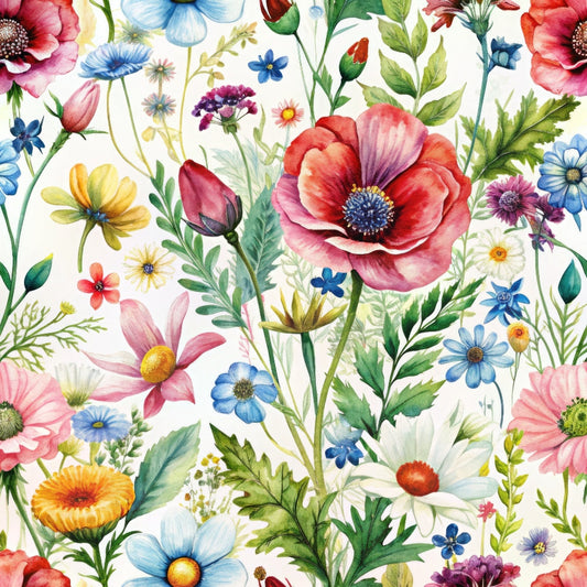 Colorful Bliss Wildflowers Pattern 6 Quilting Cotton Fabric