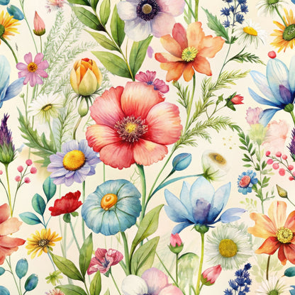 Colorful Bliss Wildflowers Pattern 8 Quilting Cotton Fabric