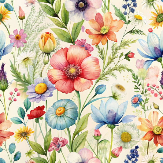Colorful Bliss Wildflowers Pattern 8 Quilting Cotton Fabric