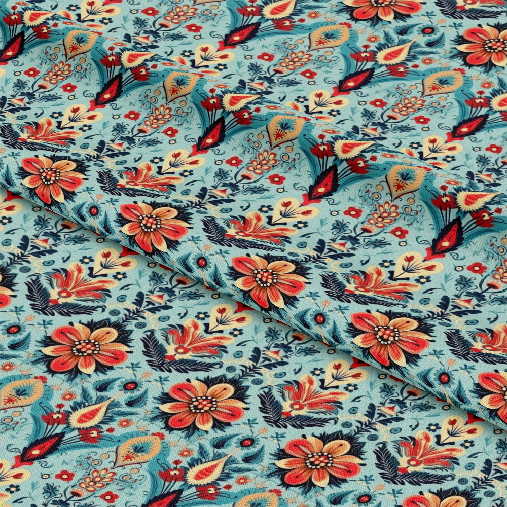 Colorful Boho Pattern 1 Quilting Cotton Fabric
