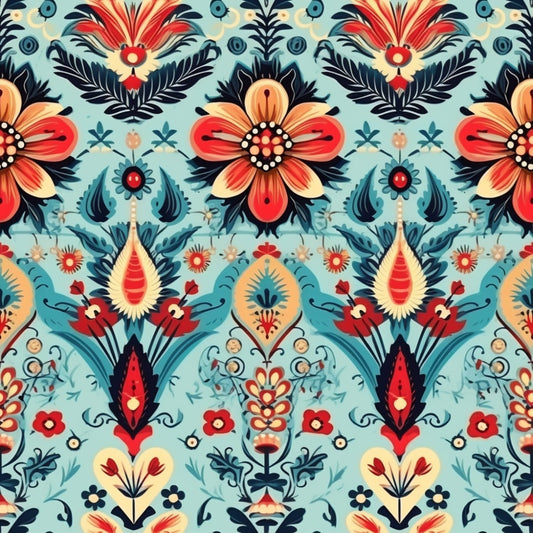 Colorful Boho Pattern 1 Quilting Cotton Fabric