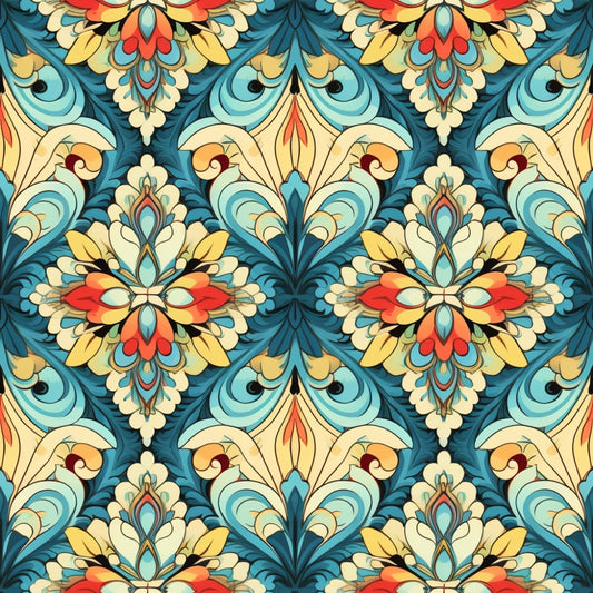 Colorful Boho Pattern 3 Quilting Cotton Fabric