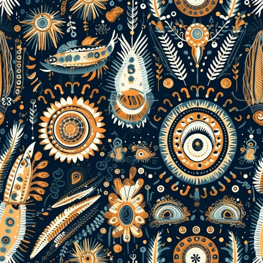 Colorful Boho Pattern 9 Quilting Cotton Fabric