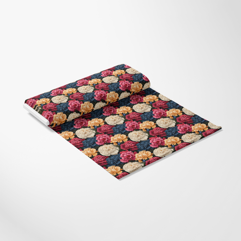 Colorful Carnation Flowers Pattern 11 Quilting Cotton Fabric