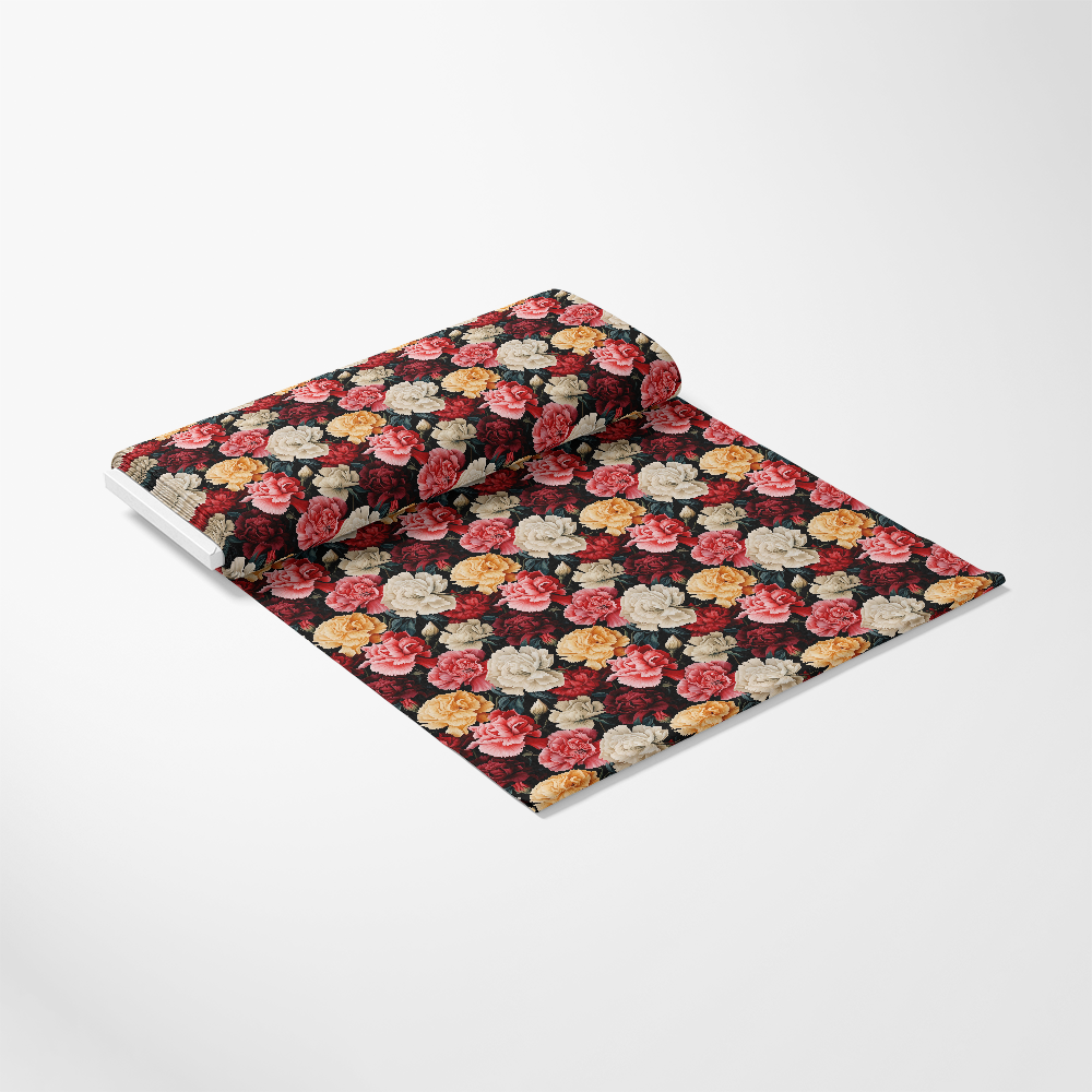 Colorful Carnation Flowers Pattern 12 Quilting Cotton Fabric