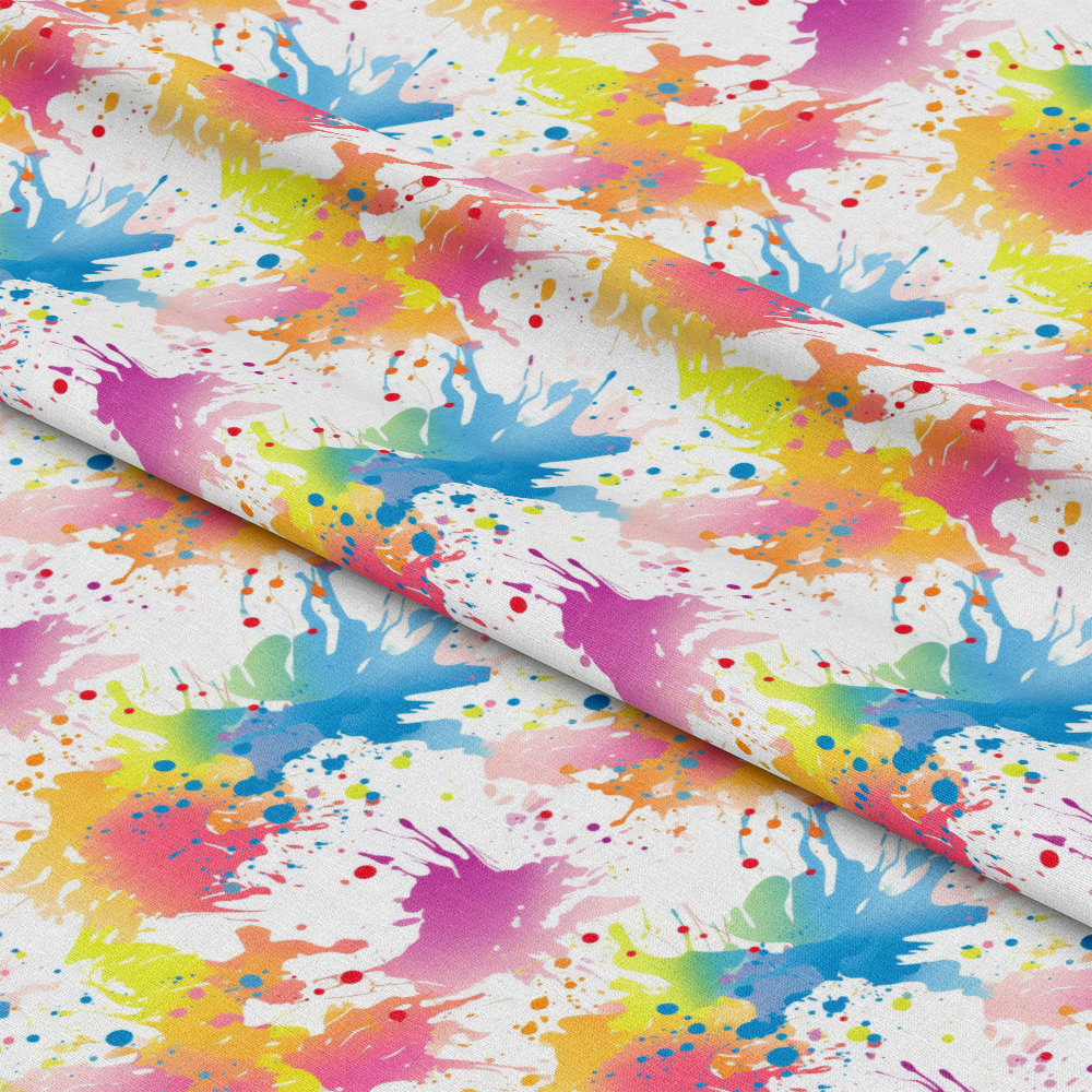 Colorful Paint Splashes Pattern 10 Quilting Cotton Fabric