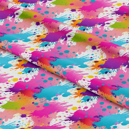 Colorful Paint Splashes Pattern 11 Quilting Cotton Fabric