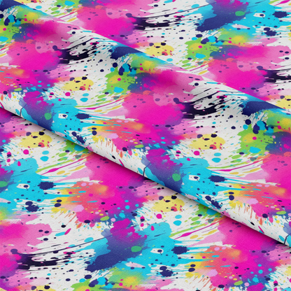 Colorful Paint Splashes Pattern 1 Quilting Cotton Fabric