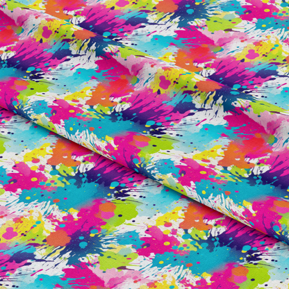 Colorful Paint Splashes Pattern 3 Quilting Cotton Fabric
