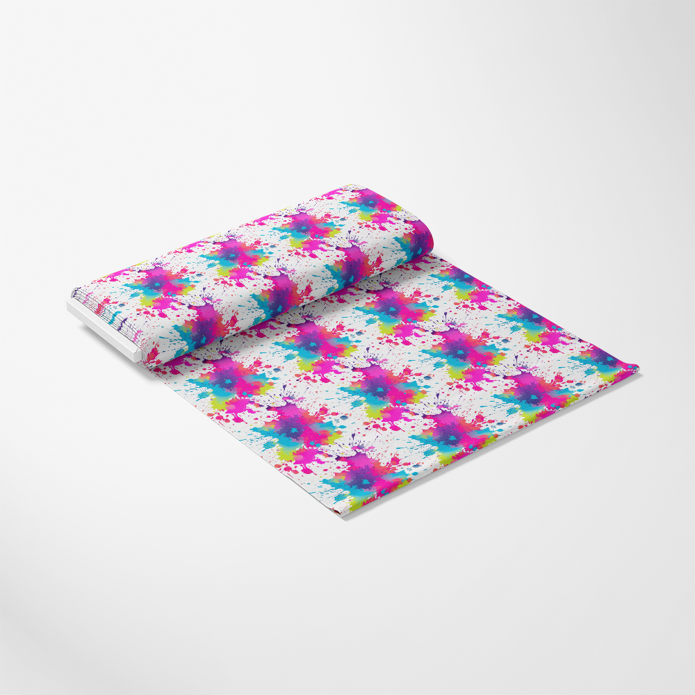 Colorful Paint Splashes Pattern 4 Quilting Cotton Fabric