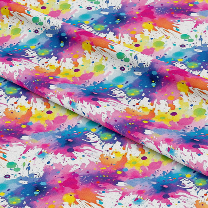 Colorful Paint Splashes Pattern 5 Quilting Cotton Fabric