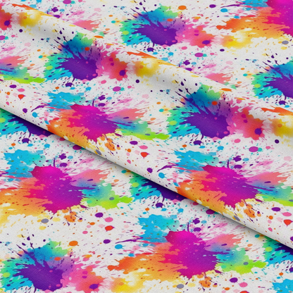 Colorful Paint Splashes Pattern 8 Quilting Cotton Fabric