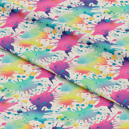 Colorful Paint Splashes Pattern 9 Quilting Cotton Fabric