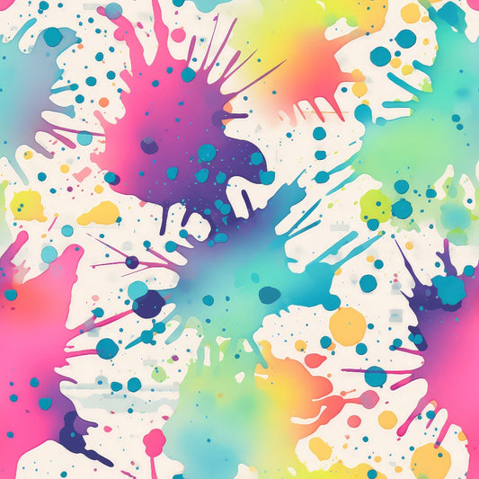 Colorful Paint Splashes Pattern 9 Quilting Cotton Fabric