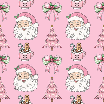 Coquette Christmas Santa Quilting Cotton Fabric