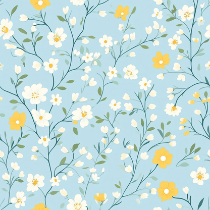 Buttermilk Blossoms Pattern 11 Minky Fabric