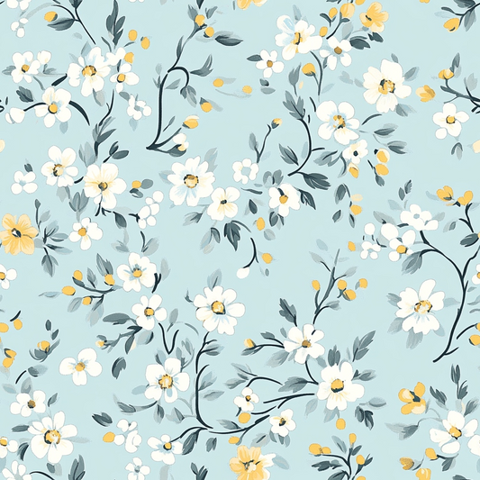 Cottagecore Garden Flowers Pattern 12 Quilting Cotton Fabric