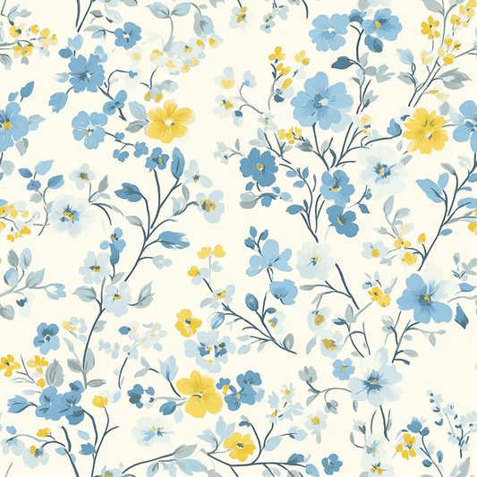 Cottagecore Garden Flowers Pattern 17 Quilting Cotton Fabric