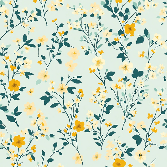 Cottagecore Garden Flowers Pattern 18 Quilting Cotton Fabric