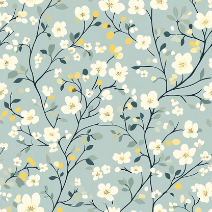 Buttermilk Blossoms Pattern 19 Minky Fabric