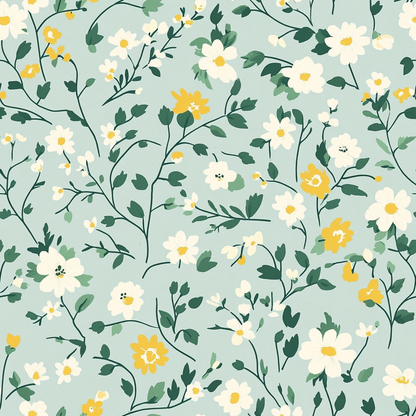 Buttermilk Blossoms Pattern 7 Minky Fabric