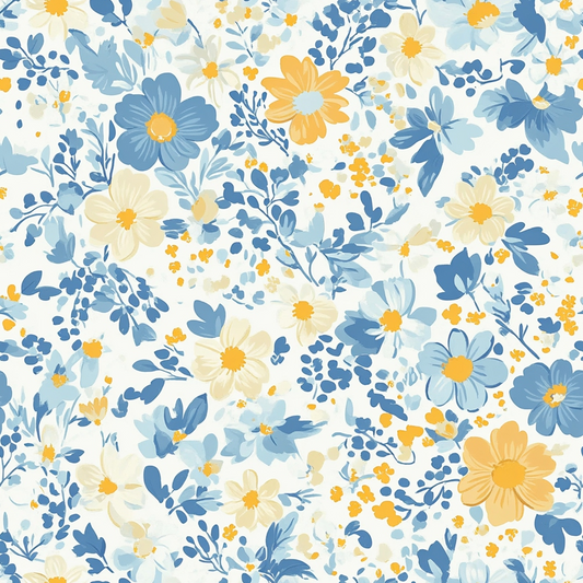 Cottagecore Garden Flowers Pattern 8 Quilting Cotton Fabric