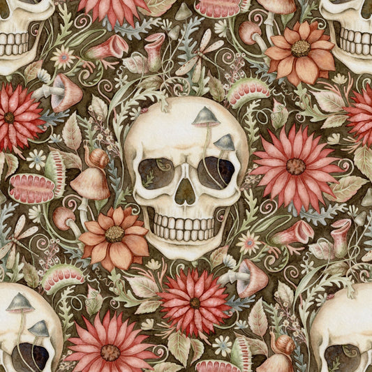 Cottagecore Halloween Quilting Cotton Fabric