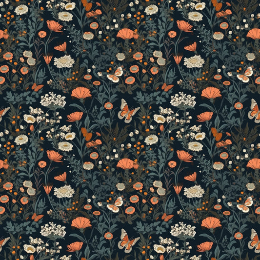 Cottagecore Butterflies Pattern 1 Quilting Cotton Fabric