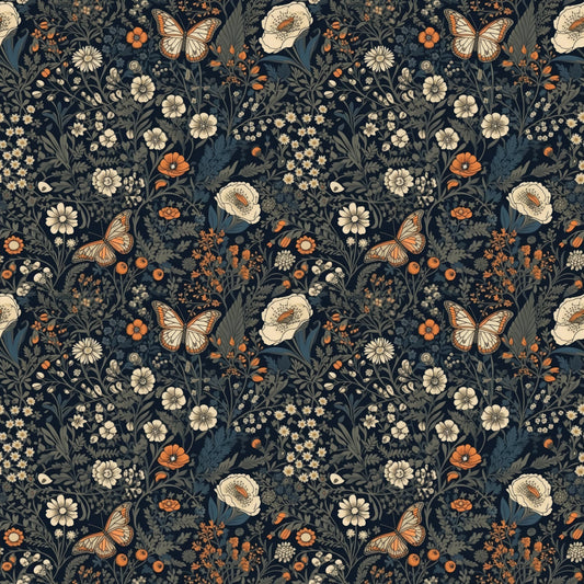Cottagecore Butterflies Pattern 6 Quilting Cotton Fabric