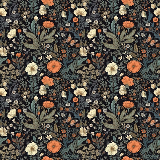 Cottagecore Butterflies Pattern 8 Quilting Cotton Fabric