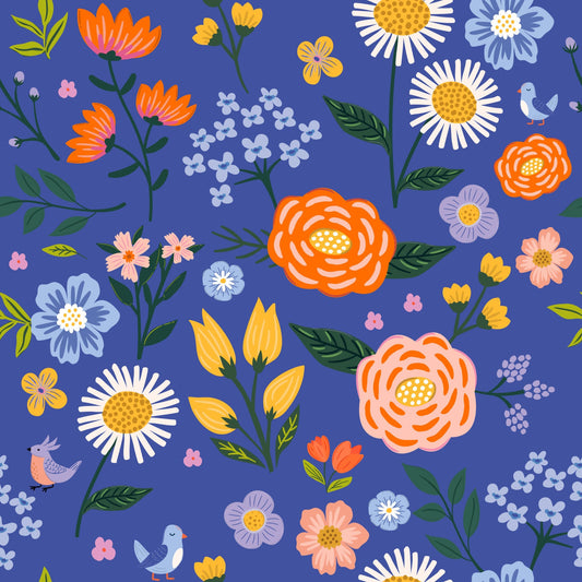 Cottagecore Spring Floral Pattern 9 Quilting Cotton Fabric