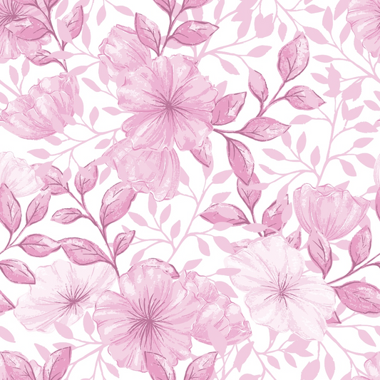 Country Flowers Pattern 39 Quilting Cotton Fabric