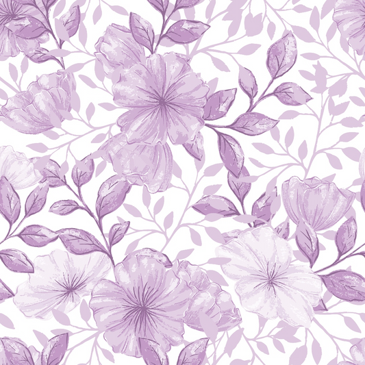 Country Flowers Pattern 43 Quilting Cotton Fabric