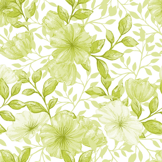 Country Flowers Pattern 83 Quilting Cotton Fabric