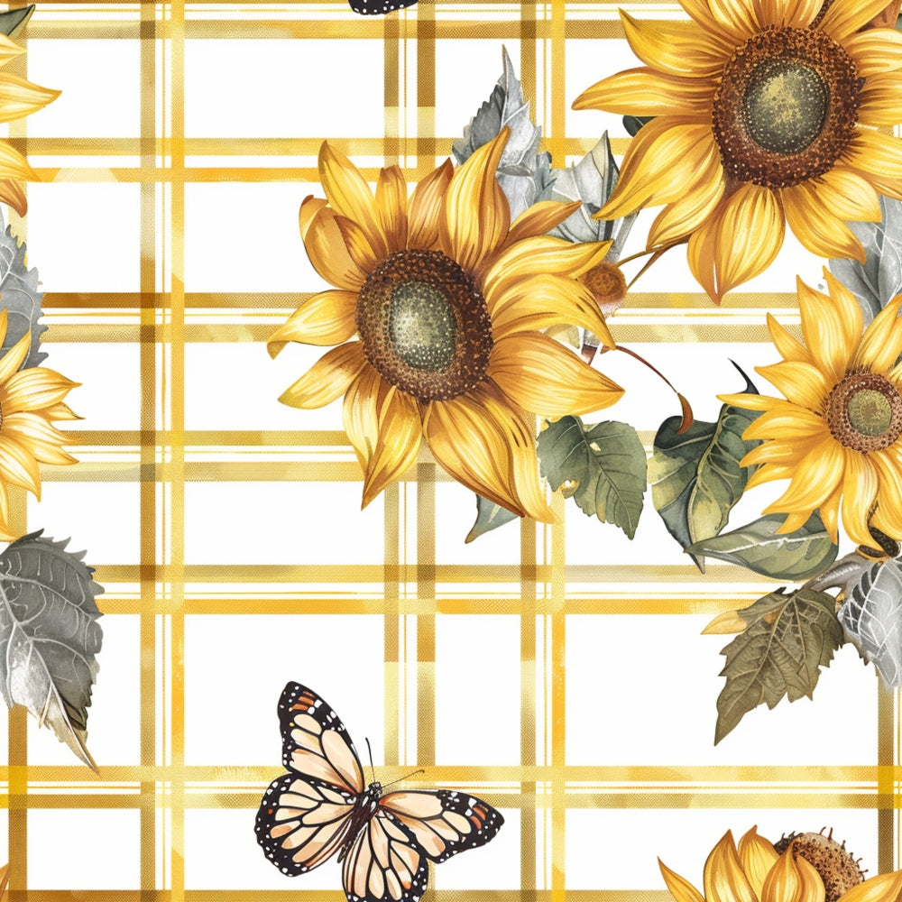 Golden Meadow Flutter Pattern 1 Minky Fabric