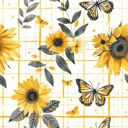 Golden Meadow Flutter Pattern 11 Minky Fabric