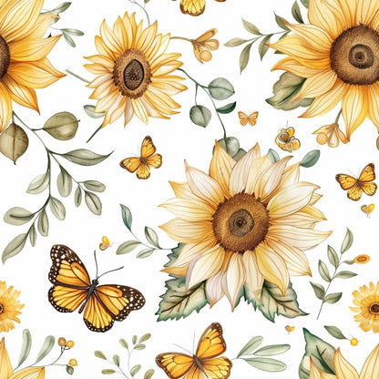 Golden Meadow Flutter Pattern 4 Minky Fabric