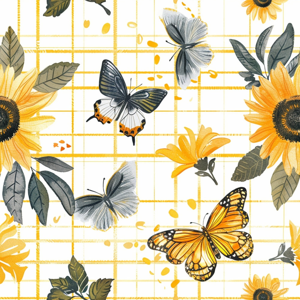 Golden Meadow Flutter Pattern 5 Minky Fabric