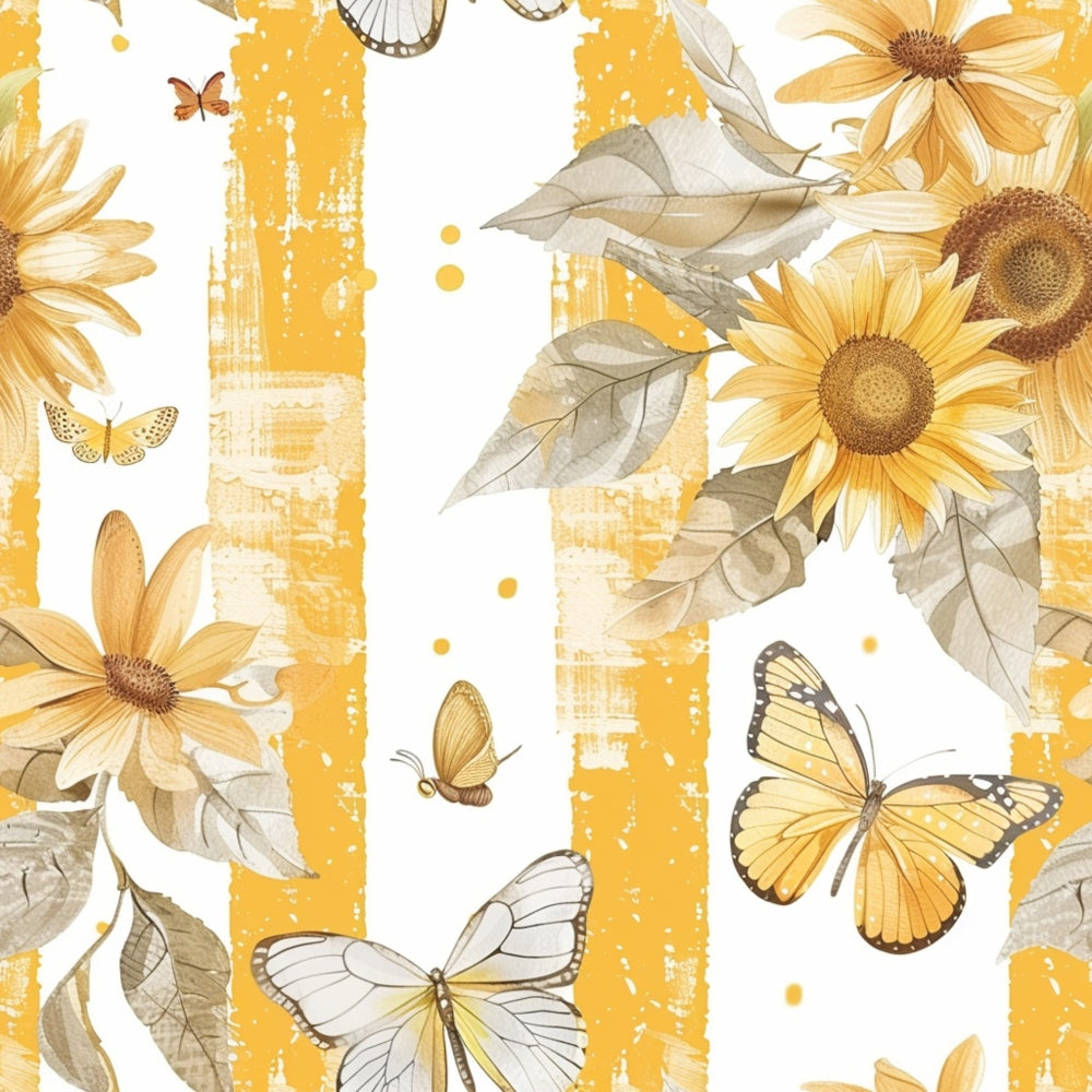Golden Meadow Flutter Pattern 6 Minky Fabric