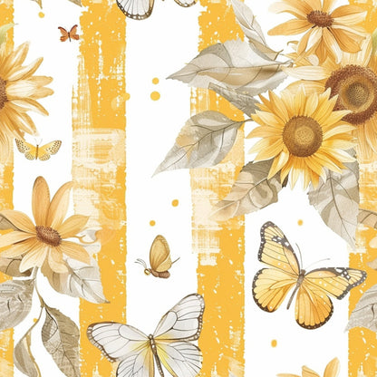 Golden Meadow Flutter Pattern 6 Minky Fabric