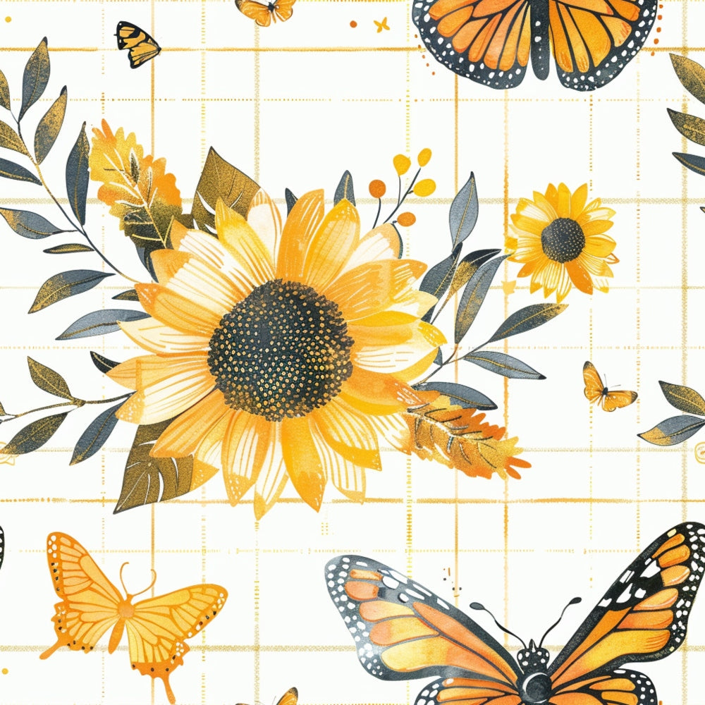 Golden Meadow Flutter Pattern 8 Minky Fabric
