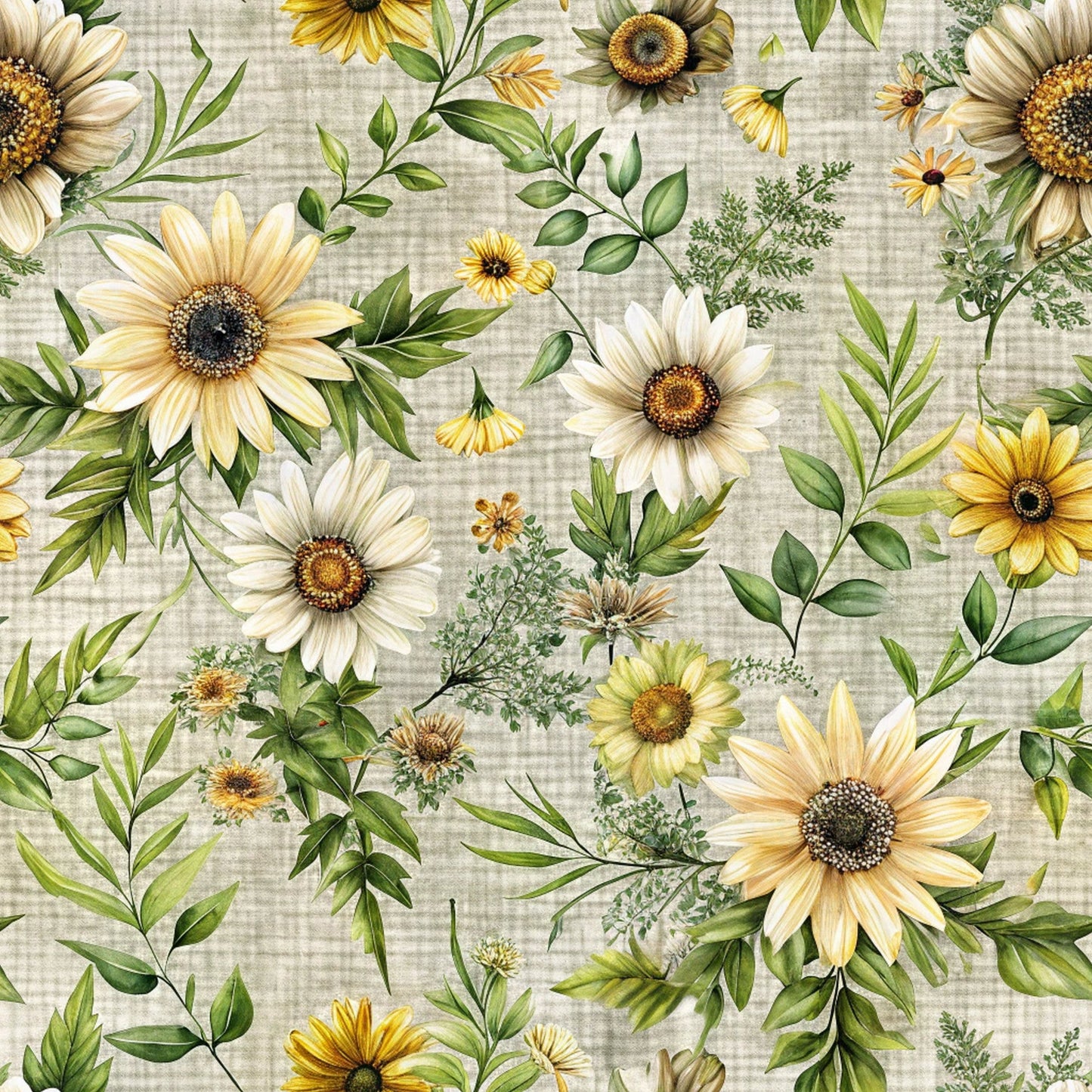Country Floral Pattern 3 Quilting Cotton Fabric