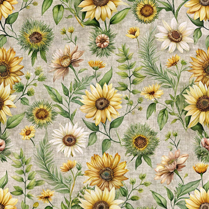 Sunflower Linen Pattern 5 Minky Fabric