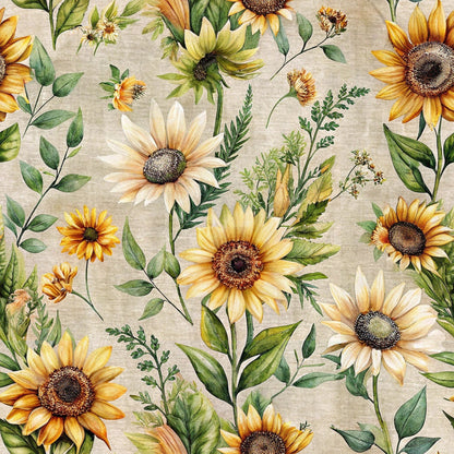 Sunflower Linen Pattern 7 Minky Fabric