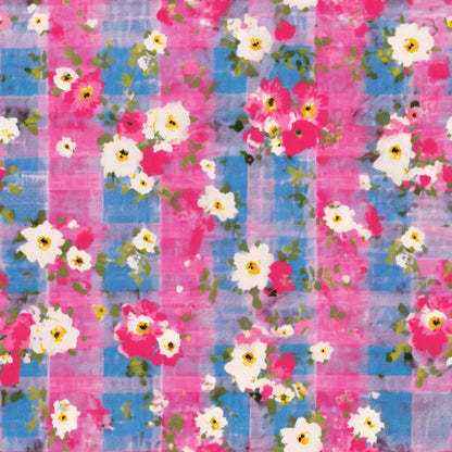 Country Girl Pastel Pink Plaid Pattern 3 Quilting Cotton Fabric