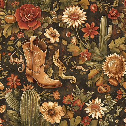 Rustic Rodeo Pattern 1 Minky Fabric