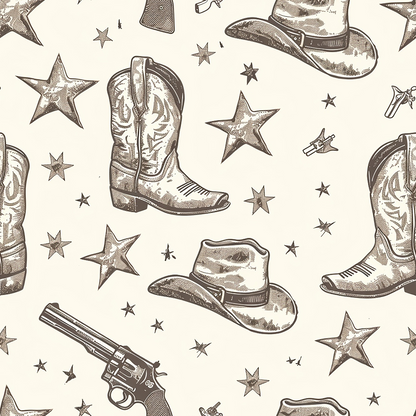 Rustic Rodeo Pattern 6 Minky Fabric