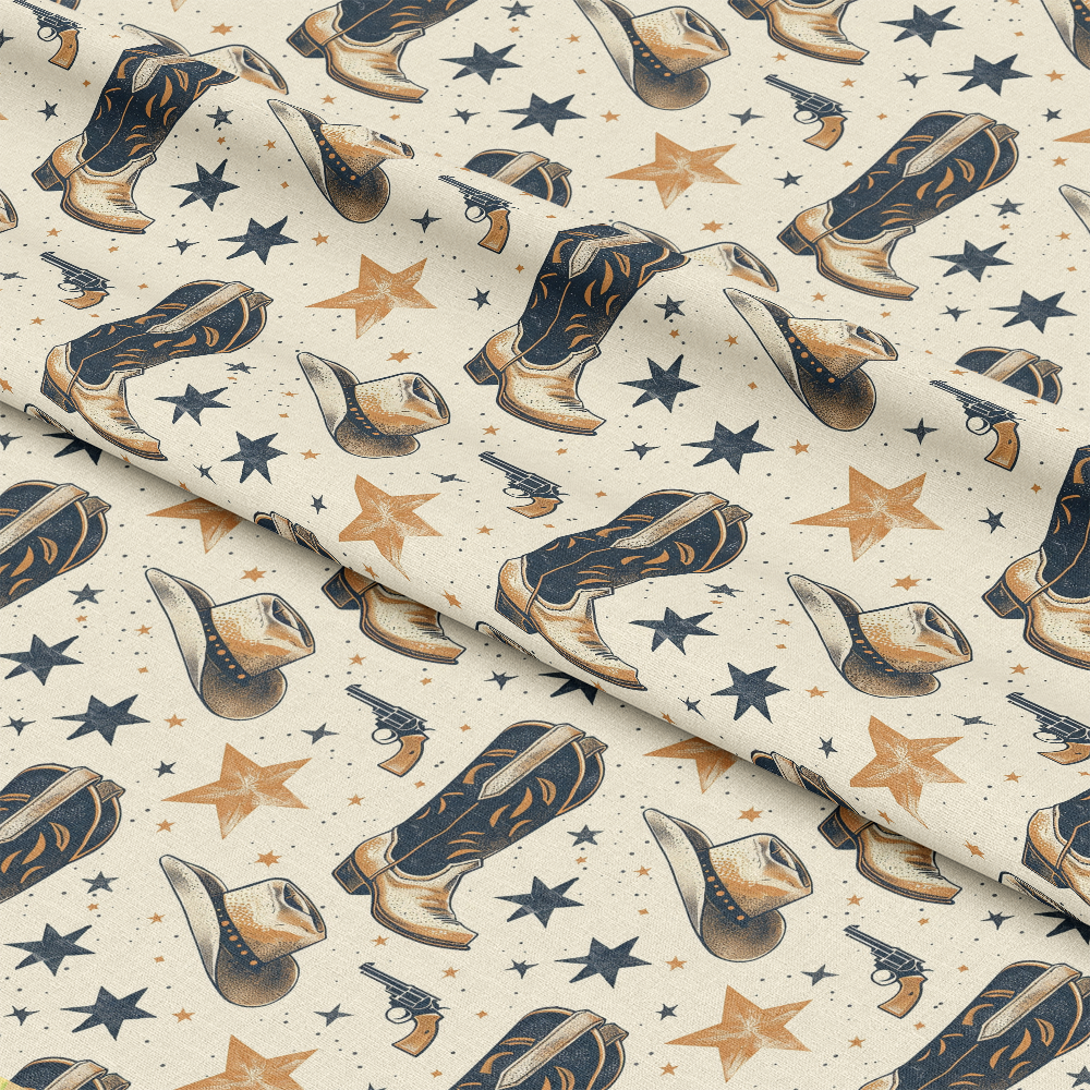 Cowboy Charm Pattern 8 Quilting Cotton Fabric